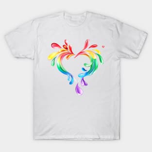 Heart of Rainbow Drops ( Rainbow Heart ) T-Shirt